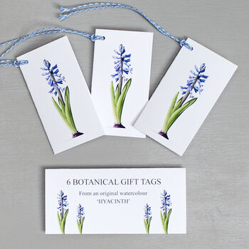 Gift Tags With Hyacinth Illustration, 2 of 5