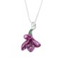Freesia Purple Flower Pendant Necklace, thumbnail 4 of 5