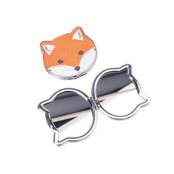 Fox Shaped Glass Compact Mirror With Gift Box, 3 of 3