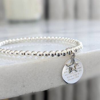 Sterling Silver 'Good Friends Are Like Stars' Bracelet, 2 of 9