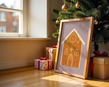 Gingerbread House Kids’ Christmas Art Print, 7 of 7