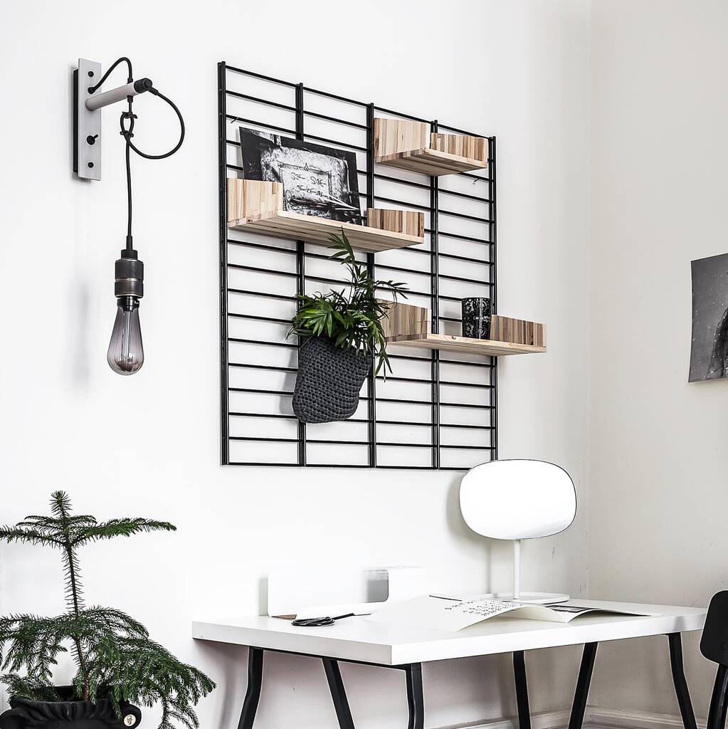 Reclaimed Metal Wall Shelving Unit By The Den & Now