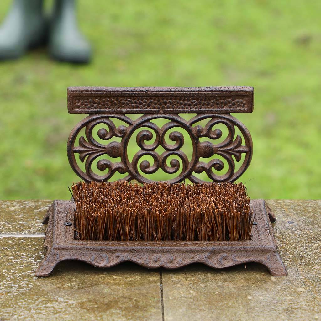 Country Garden Cast Iron Boot Brush And Scraper By Dibor