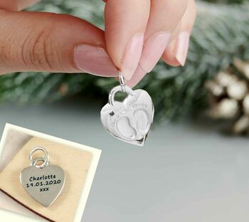 Baby Footsteps Solid Silver Personalised Charm, 3 of 7