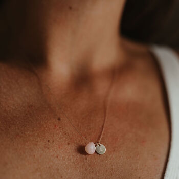 October Opal Fine Cord Birthstone Necklace, 3 of 7