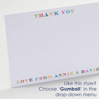 Personalised Classic Thank You Cards, 2 of 12