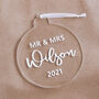 Personalised Couples Christmas Tree Ornament, thumbnail 3 of 5
