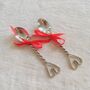 Pair Of Silver Mr And Mrs Heart Spoons, thumbnail 5 of 5