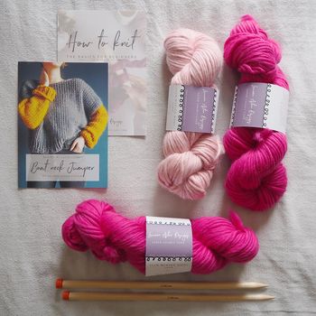 Boatneck Jumper Knitting Kit, 2 of 11