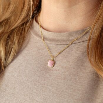 Pink Rhodochrosite Necklace, 2 of 5