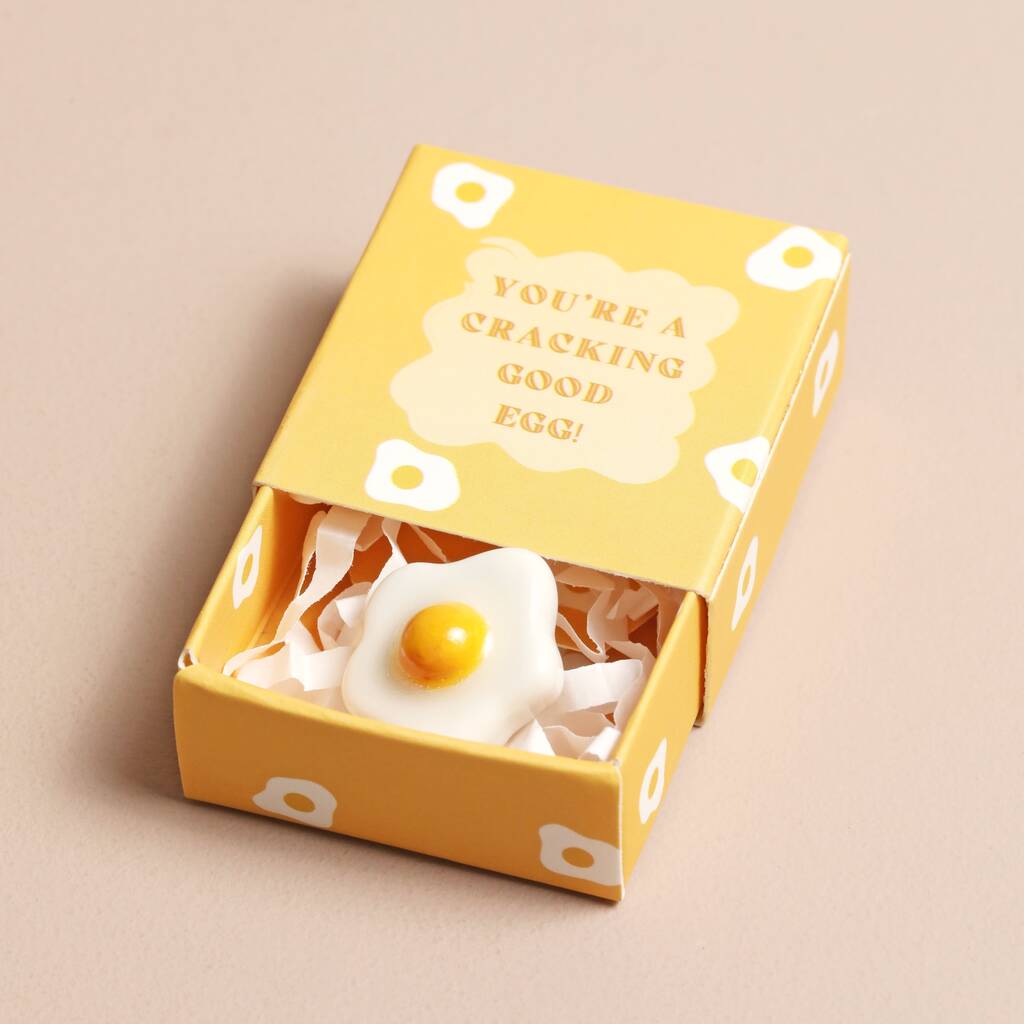 Tiny Matchbox Ceramic Egg Token, 1 of 4