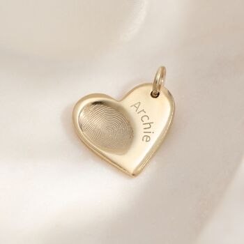 Personalised Heart Fingerprint Charm, 2 of 10