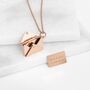 Personalised Secret Message Gold Envelope Necklace, thumbnail 1 of 12