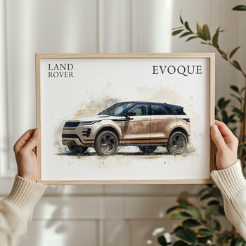 Range Rover Evoque Car Gift Poster, 3 of 4