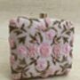 Pink Square Floral Handcrafted Clutch Bag, thumbnail 4 of 6