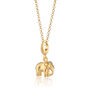 18ct Gold Plated Elephant Charm Necklace, thumbnail 2 of 5