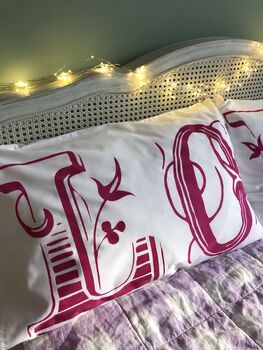 'Love' Pillowcase Set, 3 of 4
