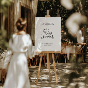 Personalised Whimsical Handwritten Wedding Sign, 2 of 2