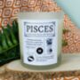 Personalised Pisces Horoscope Star Sign Candle, thumbnail 4 of 11