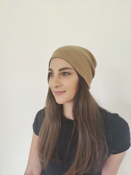 Pure Cashmere Reversible Unisex Beanie Hat, 9 of 12