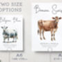 Cow Wedding Table Number Cards, thumbnail 3 of 5