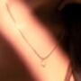 Round Gold Rutilated Quartz Necklace, thumbnail 8 of 12