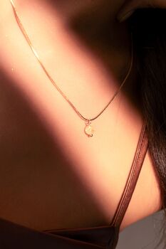 Round Gold Rutilated Quartz Necklace, 8 of 12