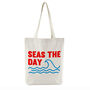 'Seas The Day' Striped Tote Bag, thumbnail 2 of 2