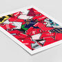 Aberdeen Football Shirt Mash Up Print, thumbnail 3 of 3