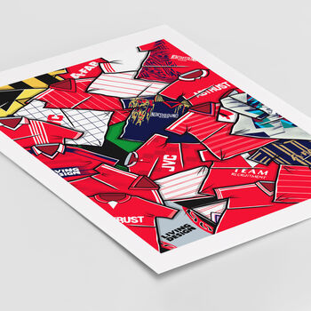 Aberdeen Football Shirt Mash Up Print, 3 of 3