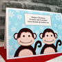 'Monkeys' Personalised Childrens Christmas Card, thumbnail 4 of 4