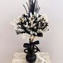 Black And White Dried Flower Bridesmaid Bouquet, thumbnail 3 of 5