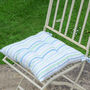 Tenby Country Stripe Garden Seat Pads, thumbnail 3 of 5