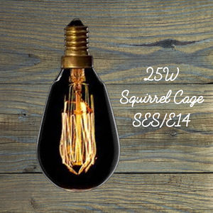 mini squirrel cage light bulb e14 by uniqueu0027s co. | notonthehighstreet.com