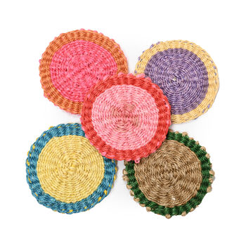 Colourful Handwoven Sisal Coasters, 7 of 10