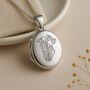 Personalised Sterling Silver January Birth Flower Locket – Snowdrop, thumbnail 1 of 11
