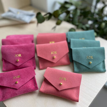 Personalised Suede Square Jewellery Pouch, 4 of 12