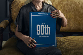 Personalised 90th Birthday Milestone Newspaper Book, 7 of 12