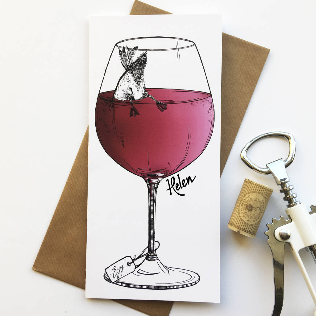 Enjoy! Red Wine Celebration Personalised Card