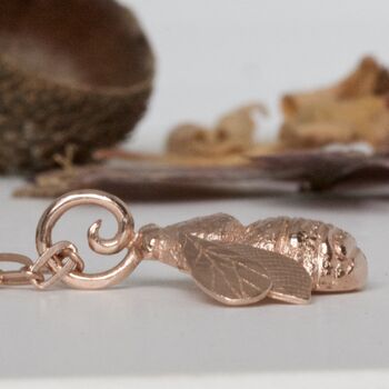 Bee Necklace, Sterling Silver And Rose Gold Plated, 7 of 10
