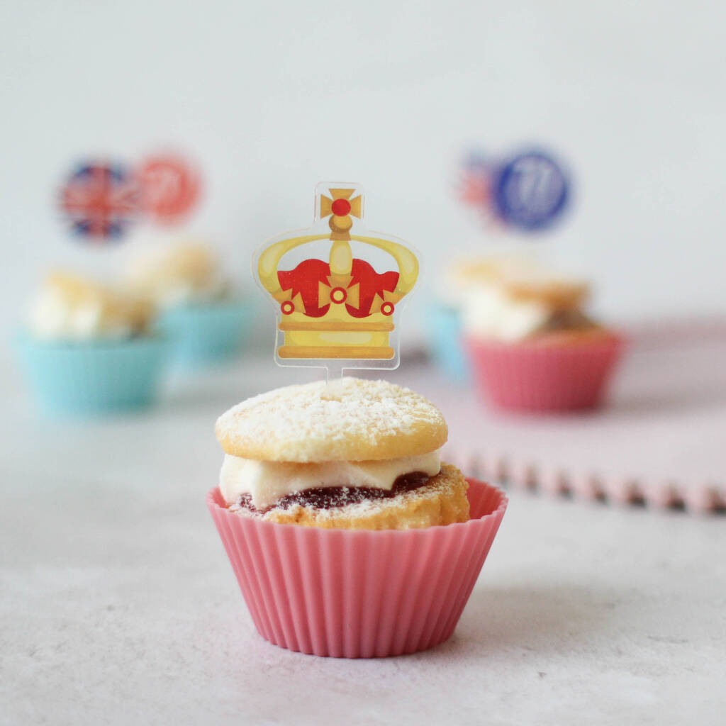 Jubilee Cupcake Toppers, Set Of Five By Rocket and Fox