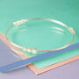 Triple Stone Opal Birthstone Sterling Silver Bangle, thumbnail 1 of 4