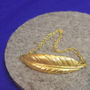 Gold Feather Bracelet, thumbnail 1 of 4
