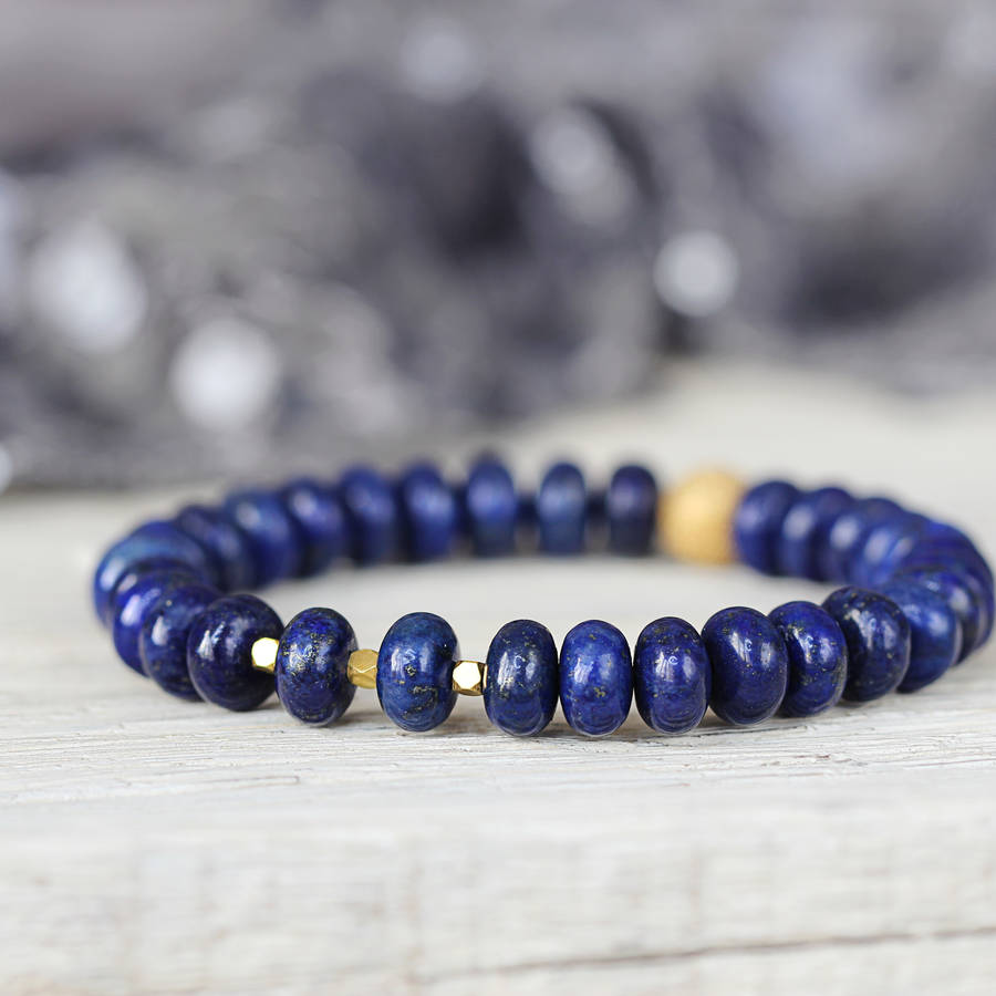 Lapis Lazuli And Gold Bracelet By Artique Boutique Lapis Lazuli Bracelet
