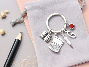 Personalised Writers Keyring Authors Gift, Graduation Gift, 6 of 9