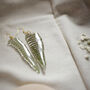 Large Pressed Fern Sterling Silver Earrings, thumbnail 9 of 9