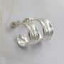 Silver Tree Bark Hoop Earrings, thumbnail 1 of 8