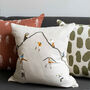 Mountain Climbers Embroidered Cushion Cover, thumbnail 1 of 5