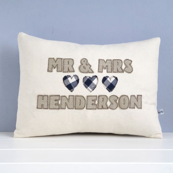 Personalised Wedding Or Anniversary Cushion Gift, 5 of 11