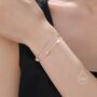 Sterling Silver Double Layer Oval Pearl Beaded Bracelet, thumbnail 3 of 12